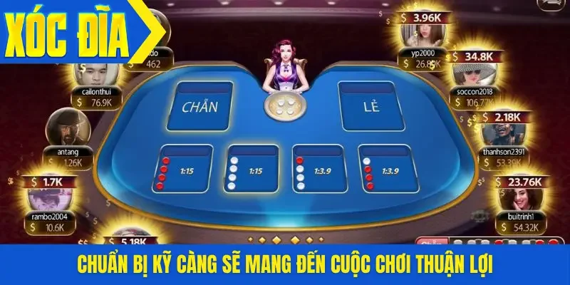 Chuẩn bị kỹ càng sẽ mang đến cuộc chơi thuận lợi