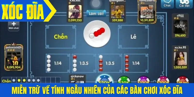 Miễn trừ về tính ngẫu nhiên của các bàn chơi xóc đĩa