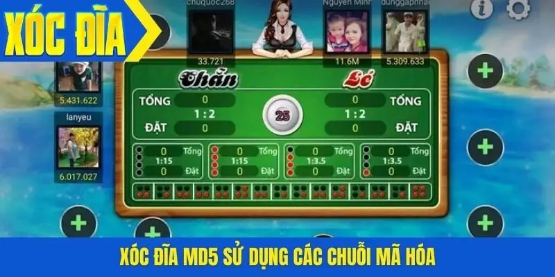 Xóc đĩa MD5 sử dụng các chuỗi mã hóa